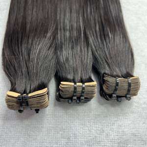 Wholesale Price 100% Raw Human Hair Silky Bone Straight Tape Ins Hair Extensions Double Drawn Human Hair from Vietnam - Product Image 1