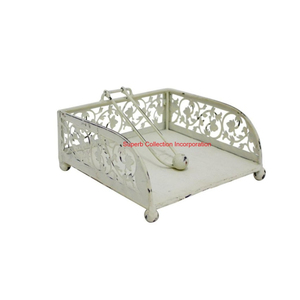 ที่ใส่กระดาษเช็ดปากโลหะพร้อมที่ใส่ผ้าเช็ดปากลายดอกไม้แบบฉลุสำหรับโต๊ะอาหารร้านอาหารและโรงแรม - Product Image 6