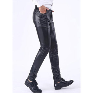 Pantalon en cuir unisexe de haute qualité personnalisé Pantalon en cuir de couleur personnalisée pour hommes avec logo personnalisé et usage quotidien - Product Image 2