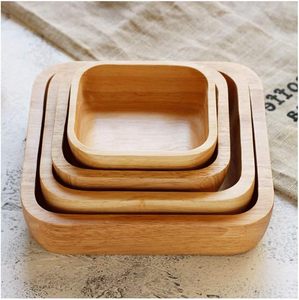 <b>Set</b> of 4 Sizes Disposable Wood Bowls Large Small <b>Plate</b> Snack Dessert Serving Dishes Modern Food Bowl salad bowl - Product Image 4