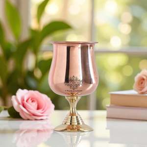 Copa de Cobre Puro de 300 ml con Base de Latón, Material Metálico - Product Image 1