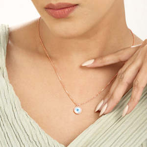 Cadeau d'anniversaire, collier en or moderne Ethereal Eye - Product Image 2