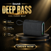 Enceinte portable sans fil étanche IPX5 avec lumières LED RGB, Bluetooth 6.0, appairage TWS, puissance de sortie 5W, longue autonomie, idéale pour les fêtes