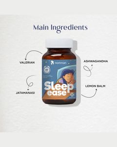 Capsules Sleep Ease avec Valériane, Ashwagandha et Houblon pour le soulagement de l'insomnie, la tranquillité et la qualité du sommeil - Product Image 3