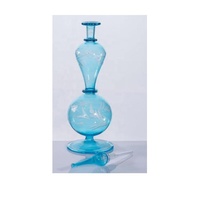 Botella de perfume de vidrio soplado U antigua hecha a mano, botella de perfume grande de gran tamaño, botella de vidrio de fragancia, el mejor regalo para hombres y mujeres