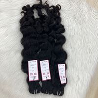 Tekstur baru semua kutikula mentah alami laut bergelombang pakan 100% vendor rambut Virgin tidak kusut rambut manusia Vietnam lembut