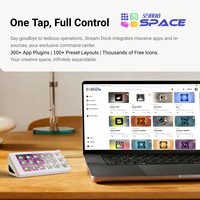MiraBox M3 Magnetic Switch Stream Dock with 15 Keys 3 Knobs Transparent Keycaps Macro Controller