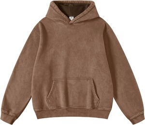 Sudadera con Capucha Extra Grande para Hombre, 100% Algodón, Diseño Lavado al Ácido, Estilo Urbano, para Impresión Personalizada - Product Image 6