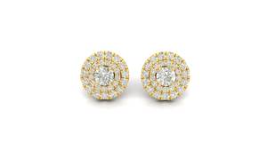 Boucles d'oreilles en diamant cultivées en laboratoire Vvs1 certifiées IGI faites à la main pour les femmes en or 18 carats et plaqué or rose perle pierre principale pour les cadeaux - Product Image 2