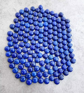 Lapislázuli Cabujón Redondo con Parte Trasera Plana, Piedras Preciosas Calibradas, Lapislázuli Natural, Piedra Preciosa Suelta - Product Image 5