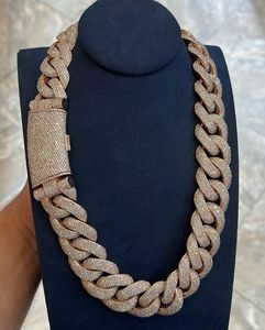 Or 10 carats flambant neuf de haute qualité Offre Spéciale 22mm Moissanite Micro pavé Hip Hop glacé Miami cubain lien chaîne personnalisé - Product Image 5