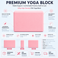 Brique de yoga et de Pilates Pureflex 3x6x9 pouces en EVA, écologique, haute densité, durable, avec logo personnalisé, couleur et antidérapante, vente en gros