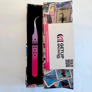 แหนบดัดขนตา GETUP BROSONS IMPEX สแตนเลสสตีล ปลายเรียบเคลือบสีสองชั้น รูปทรงโค้งแบบดาว - Product Image 5