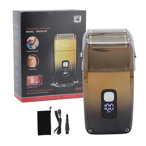 Rasoir Électrique Rechargeable USB IPX7 Portable pour Hommes, Lame Double, Écran LCD, Lames Remplaçables, Lavable, pour Rasage du Visage, RV - Product Image 4