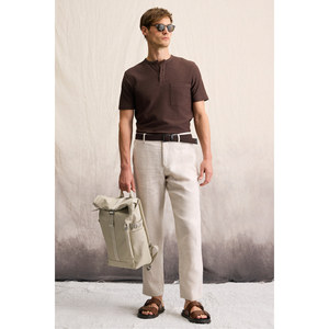 GRIMELANGE ERMAC T-Shirt da Uomo con <span class=keywords><strong>Collo</strong></span> alla Coreana e Maniche Corte con Bottoni - Product Image 6