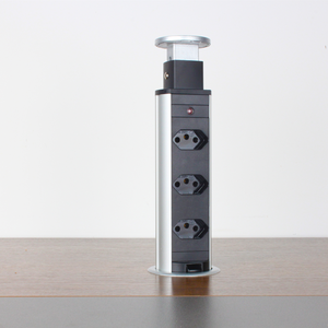 Extension de prise de courant de bureau personnalisée prise brésilienne pour plan de travail maison et bureau torre de tomada retratil embutir mesa - Product Image 1