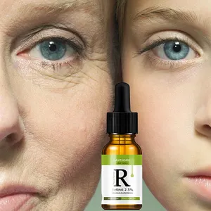 Etiqueta privada oem anti envelhecimento rugas endurecimento clareamento da pele cuidados com a pele ácido hialurônico e vitamina e 2.5% soro de retinol