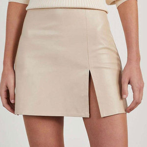 Fournisseur direct d'usine, jupe en cuir pour femmes, meilleur design, prix de gros, jupe en cuir à faible MOQ - Product Image 1