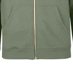 Sweat à capuche zippé en molleton de haute qualité avec logo personnalisé, créez vos propres sweats à capuche en molleton mélangé coton et logo pour homme - Product Image 3