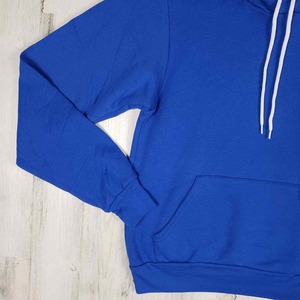 Pullover Royal Blue Hoodies Bella Canvas Custom Embossed Logo Hoodie 400GSM Vintage Mineral Wash Oversize Streetwear Blanks - Product Image 3