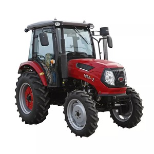 Tracteur agricole massey ferguson 385 d'occasion avec cabine MF 4x4 tracteurs chargeur avant et pelle arrière - Product Image 5