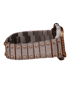 Montre-bracelet élégante pour homme, personnalisée, sertie de diamants, notre dernier modèle, en acier inoxydable, avec cadran en or blanc, tendance - Product Image 3