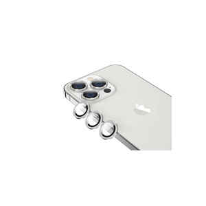 TYGO CL-06 Ultra-Thin Silver Metal Ring Tempered Glass Premium <b>Camera</b> Lens Protector for iPhone 13 Pro - Product Image 1