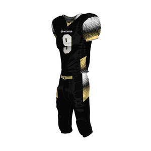 Uniforme de fútbol americano al por mayor sublimación digital jersey de fútbol americano y pantalones integrados - Product Image 2