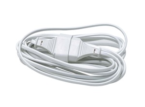 4m. Cavo di prolunga piatto 2x0,75mm. bianco 10A (F-Bright 0902054) (Blister) - Product Image 1