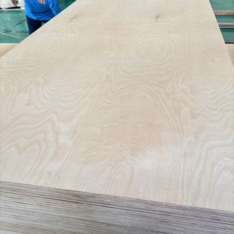 Natural Birch Veneer Plywood Sheet 9-12-15-18-21mm Thickness Rubber Core Eco-Friendly CE Certified Warehouse Commercial