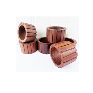 Juego de Anillos para Servilletas de Madera Ecológicos Modernos para una Cena Sostenible, Mesas Minimalistas de Estilo Rústico, Bodas y Eventos - Product Image 3
