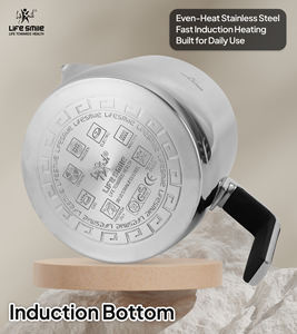 Juego de Tetera de Acero Inoxidable 18/10 de Alta Calidad con Base Compatible con Inducción y Asas Aisladas de Silicona - Product Image 6