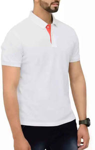 Venta al por mayor 100% algodón de los hombres para los polos logotipo personalizado de talla grande Etiqueta Privada impresa camisetas en blanco patrón sólido antiarrugas - Product Image 5