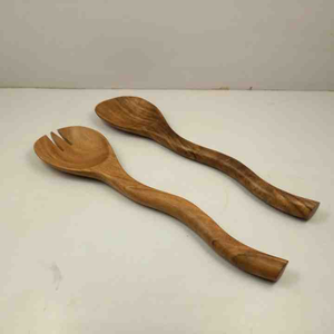 Cucharas de Madera Ecológicas Hechas a Mano, Servidor de Ensaladas con Espejo para el Hogar, Hotel, Restaurante, Utensilios de Cocina, Vajilla - Product Image 4