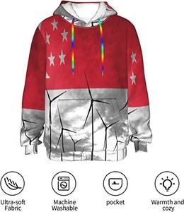 Sweats à capuche zippés unisexes avec poche à cordon de serrage blanc Sublimation sur toute la surface vêtements d'hiver pour hommes de grande taille - Product Image 5