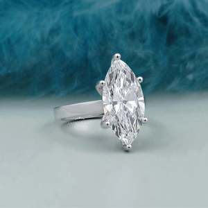 IGI Certified White Gold Solitaire Engagement <b>Ring</b> with Marquise Cut <b>Diamond</b> Elegant <b>Diamond</b> <b>Rings</b> Collection - Product Image 2