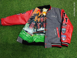 Chaqueta de Invierno Acolchada de Lana para Hombre y Mujer, Talla XL, de Alta Calidad, Resistente al Viento, Transpirable, Teñida en Color Liso, Diseño Tejido Otoñal, Logotipo Personalizado - Product Image 4