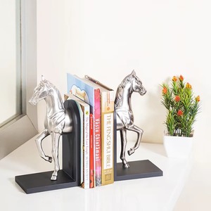 Designer Horn Style Bookends <b>Set</b> Of 2 For Home Office Library And Study Room Vintage Decor Accent Handcrafted From India - Product Image 5