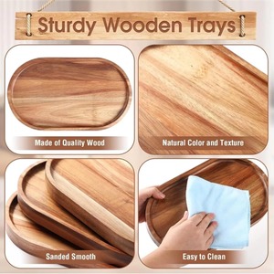 Plateau de service fait main pour les collations Parfait pour le thé, le café et les repas légers Plateau décoratif pour la maison et la cuisine - Product Image 2