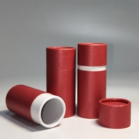 1 oz /30ml Tube en carton kraft rond en papier kraft Boîte d'emballage compte-gouttes en verre pour bouteille d'huile essentielle