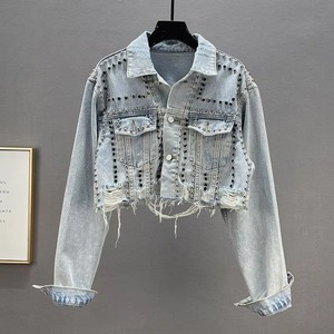 Ropa de moda, chaqueta vaquera para mujer, chaqueta vaquera transpirable para mujer, superventas, Chaquetas vaqueras para mujer a la venta hechas en Pakistán - Product Image 1