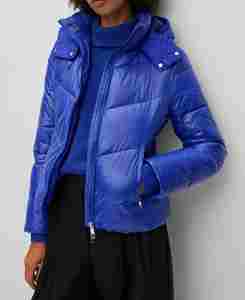 Ladies Winter Warm Street Outerwear Belt Turn Down Collar Long Sleeve Motorcycle Coat Fashion Woman Puffer <b>Jacket</b> Wholesale - Product Image 4