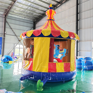 Kids Inflatable Carousel Jumper Commercial Grade PVC Bouncy <b>Trampoline</b> Outdoor Party Rental Play Center - Product Image 1