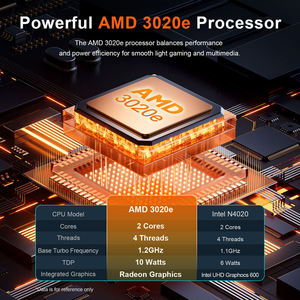 Ordenador portátil barato para estudiantes 15,6 pulgadas portátil AMD3020e 8GB Ram 128GB SSD Win11 para estudiantes y educación portátiles - Product Image 3