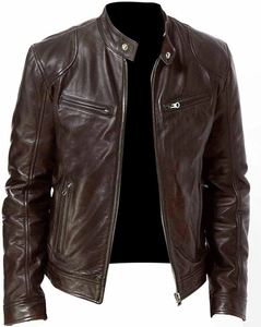 Vêtements d'extérieur Veste en cuir de haute qualité pour hommes Offre Spéciale Veste en cuir de moto Hommes 2024 Veste en cuir originale pour hommes - Product Image 6