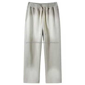Tout nouveau pantalon de rue décontracté pour hommes pantalon de survêtement respirant lavé à l'acide pantalon de survêtement personnalisé à la mode lavé pantalon droit pour hommes - Product Image 3