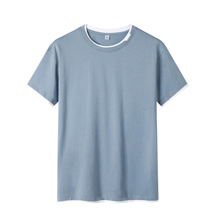 T-shirt personnalisé grande taille pour hommes 100% coton épais de luxe à épaules tombantes T-shirt vierge tricoté en gros - Product Image 6