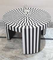 Mesa de centro de madera de lado pequeño, nueva, barata, nácar