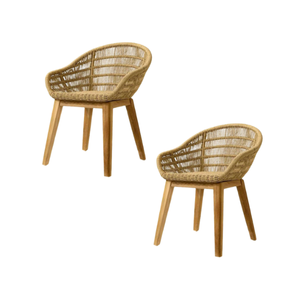 Chaise d'hôtel super confortable chaise en rotin et osier pour manger avec pied en bois chaise de salle à manger naturelle directement à l'usine - Product Image 1