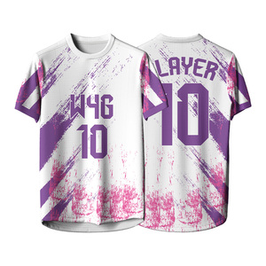 Maillots de football personnalisés pour hommes, 100% polyester, col rond, manches courtes, tissu 180g, respirant, écologique, séchage rapide - Product Image 3